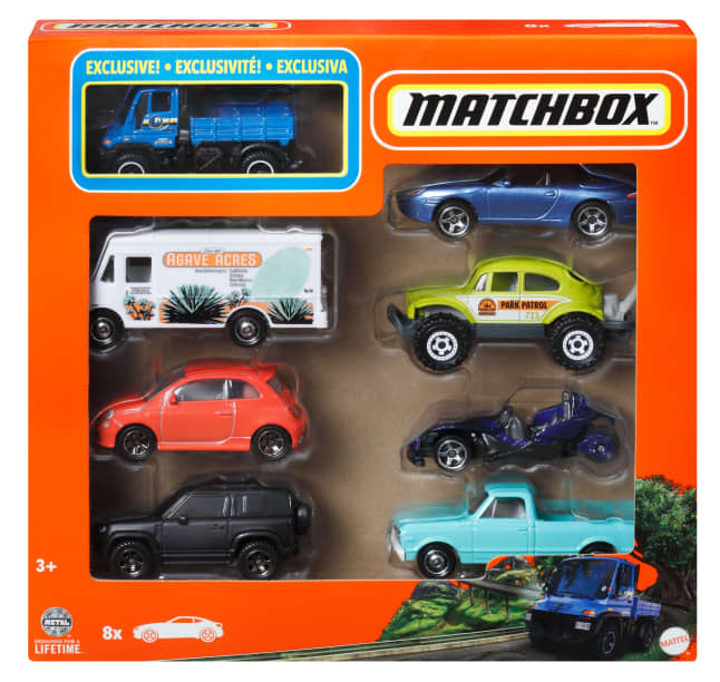 Conjunto De 8 Coches O Camiones De Juguete Metálicos A Escala 1:64 De Matchbox (Los Estilos Pueden Variar) - Imagen 1 de 6