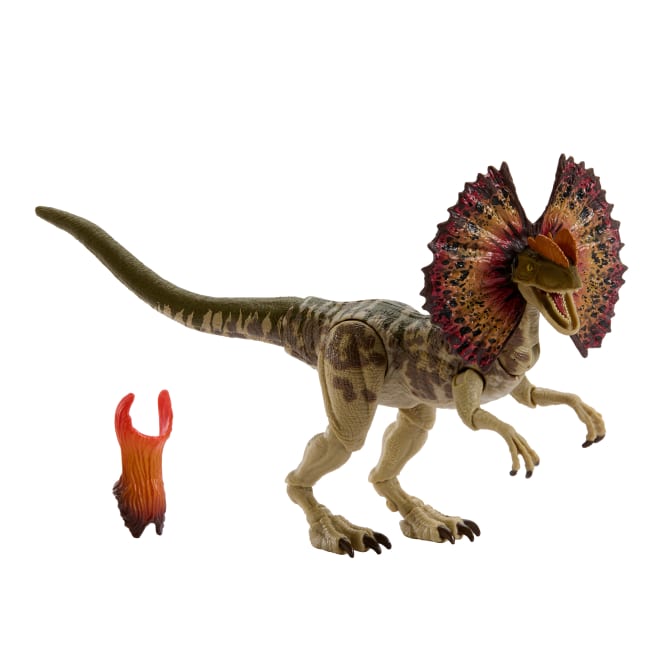 Jurassic World Hammond Collection Dilophosaurus-Dinosaurierfigur, Deluxe-Design Und Bewegungspunkte - Bild 1 von 6