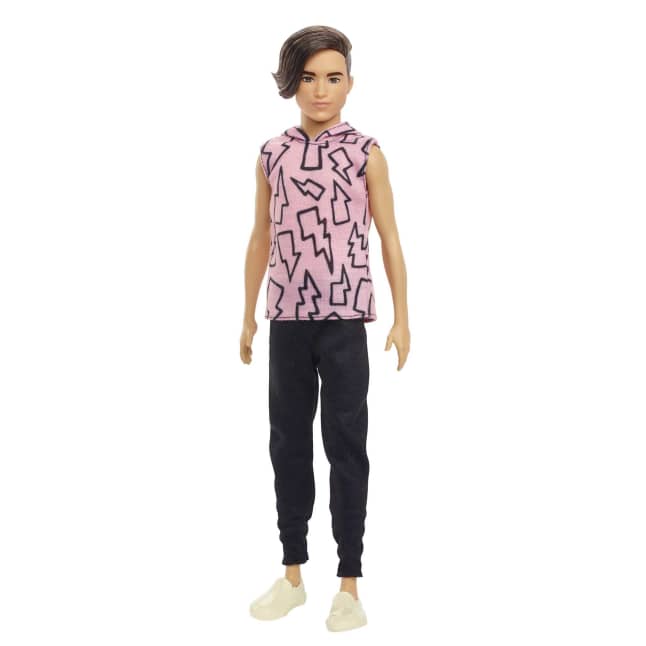 Barbie Ken Fashionistas Puppe Im Hoodie Mit Blitzen, Braune Haare, Hose, Für Kinder Von 3 Bis 8 Jahren - Bild 1 von 6