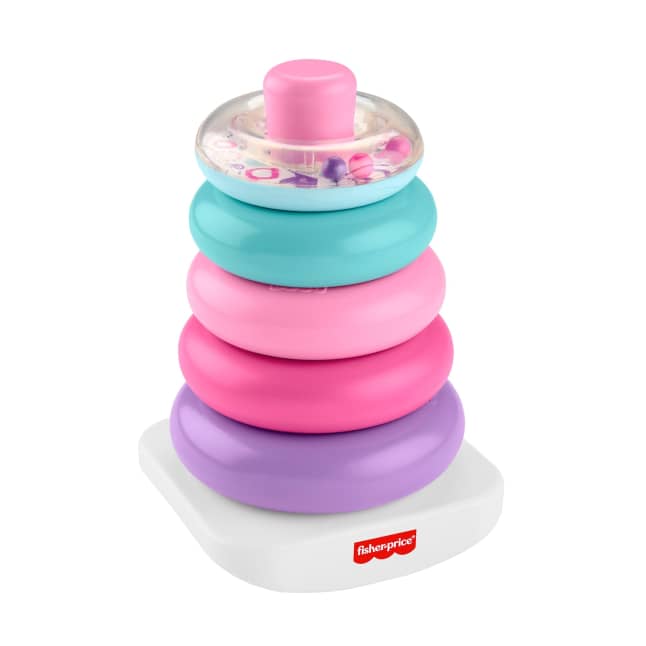 Fisher-Price-Pyramide Arc-En-Ciel-Jouet D’Éveil À Empiler Pour Bébés - Imagen 1 de 6