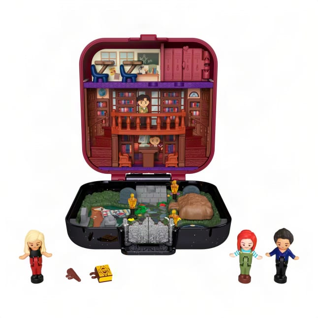 Polly Pocket Micro Dolls & Playset, Buffy The Vampire Slayer Compact With 5 Accessories - Image 1 of 