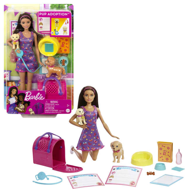 Barbie Adopta Perritos Muñeca Con Accesorios +3 Años - Image 1 of 8