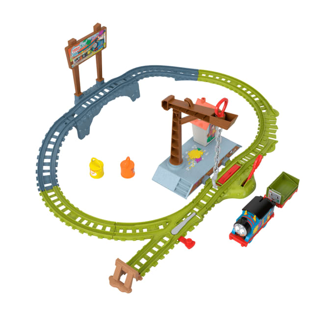 Thomas & Friends Paint Delivery Motorized Train And Track Set For Preschool Kids - Image 1 of 6