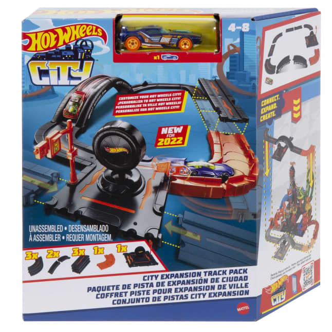 Hot Wheels City Πίστα Επέκτασης, Σετ 10 Τεμαχίων Με 1 Αυτοκίνητο, Δώρο Για Παιδιά 4 Ετών & Άνω - Image 1 of 6