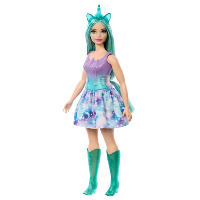 Barbie Eenhoornpoppen Met Fantasiekapsel, Outfits Met Kleurverloop En Accessoires in Eenhoornstijl - Imagen 1 de 6