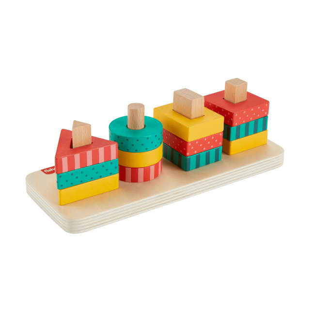 Fisher-Price Ξύλινα Σχήματα Παιχνίδι Ταξινόμησης, 13 Ξύλινα Κομμάτια - Bild 1 von 6