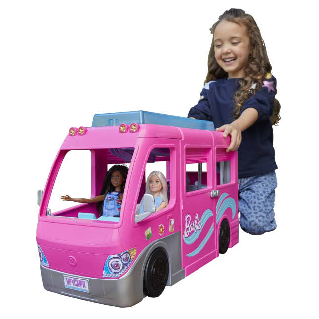 Barbie Camper, Doll Playset With 60 Accessories, 30-Inch Slide, Dream Camper - Image 1 of 6