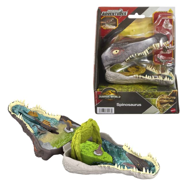 Jurassic World Rebirth, Kleines Abenteuer-Spielset in Form Eines Spinosaurus-Kopfes, Interaktive Funktionen Und Figuren - Image 1 of 6