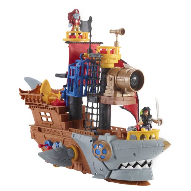 Imaginext Pirate Ship Playset With Shark Bite Action, 2 Pirate Figures, Preschool Toys, Child 3Y+ - Image 1 of 6