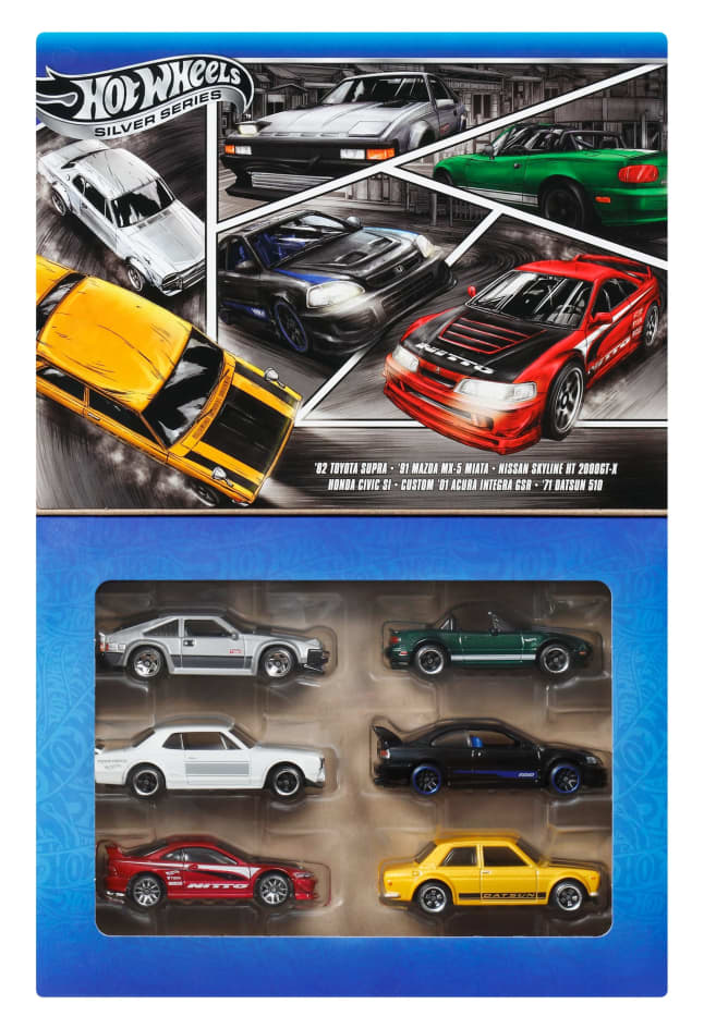 Hot Wheels Μεταλλικά Αυτοκινητάκια Κλίμακας 1:64, Σετ 6 Ιαπωνικών Οχημάτων (Τα Σχέδια Ενδέχεται Να Διαφέρουν) - Imagen 1 de 6