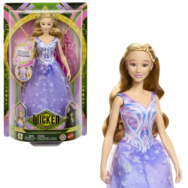 Muñeca Cantarina De Glinda De “Wicked: For Good”, De Universal Pictures, Con Vestido Inspirado En La Película, Canta “For Good” En Inglés - Image 1 of 6
