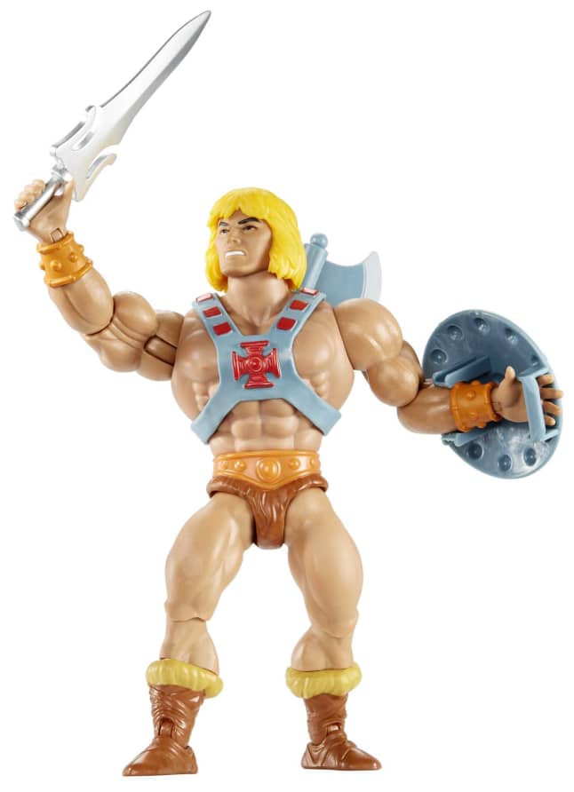 Masters Of The Universe Origins He-Man Ca. 14 Cm Große Actionfigur MOTU-Spielzeug Mit Schwert, Axt Und Schild - Image 1 of 6