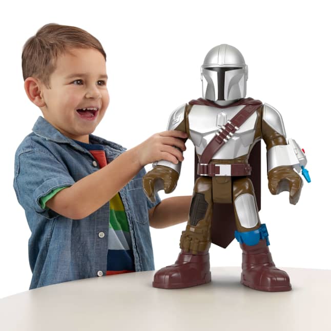 Imaginext Star Wars The Mandalorian Xxl Figure, 16+ Inch Tall Poseable Toy With Launcher - Bild 1 von 6