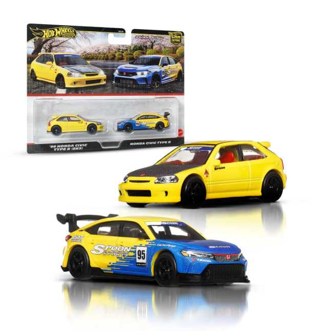 Hot Wheels Premium Car Culture Spoon Honda 2-Pack, 1:64 Scale Toy Cars For The Adult Collector - Bild 1 von 6