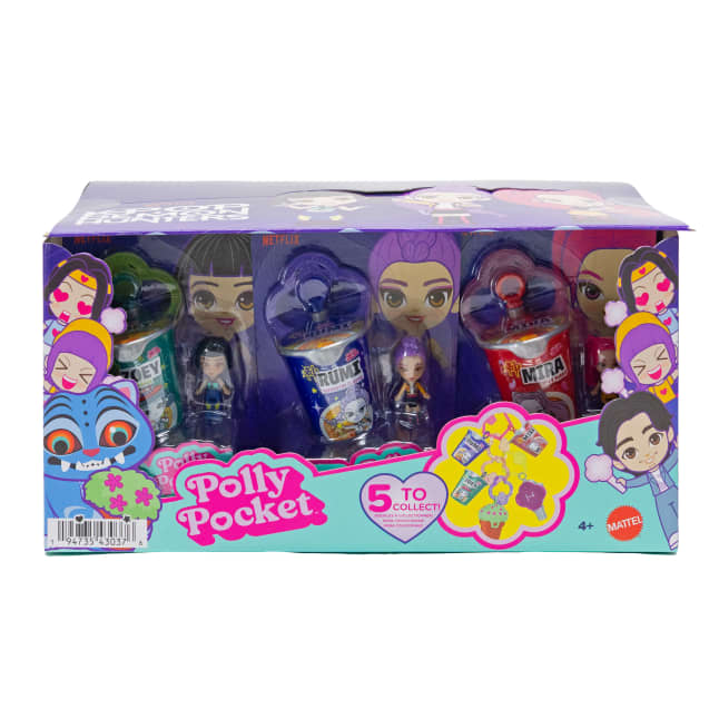 Polly Pocket X Kpop Demon Hunters Miniature Dolls, Toy Collectible Characters, Ramen Cup Keychain - Imagen 1 de 