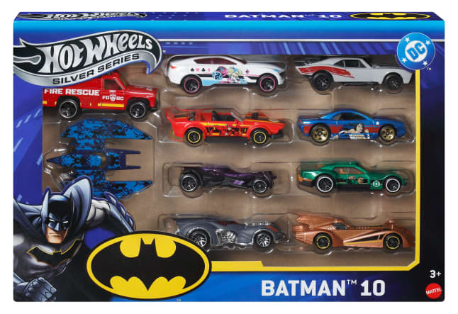Hot Wheels Silver Series Figura de Acción Paquete Batman de 10 Autos - Image 1 of 