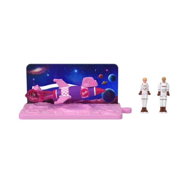 Barbie Mini BarbieLand Vehículo para Muñecas La Película Barbie y Ken en Cohete Espacial - Imagen 1 de 4