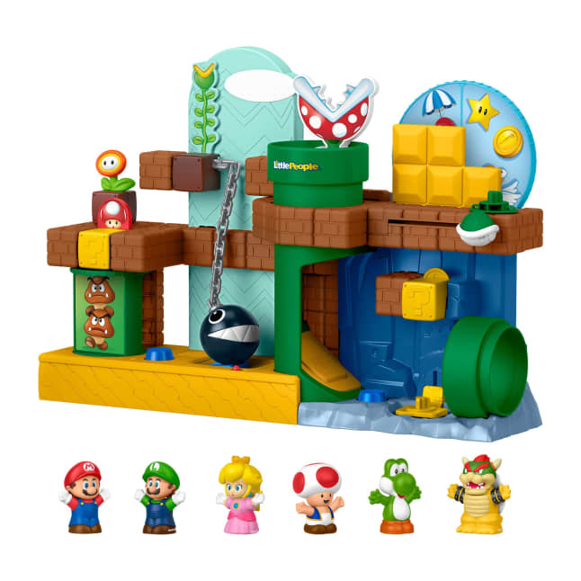Fisher-Price Little People My Mario Adventure Playset Bundle With 6 Figures For Toddler Musical Play - Imagen 1 de 6