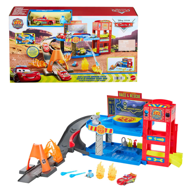 Disney And Pixar Cars Race & Rescue Command Center With Lightning Mcqueen, Guido & 4 Accessories - Image 1 of 6