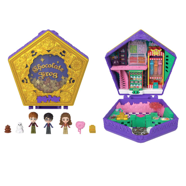 Polly Pocket Micro Dolls & Playset, Harry Potter Movie-Inspired Compact With 7 Accessories - Imagen 1 de 