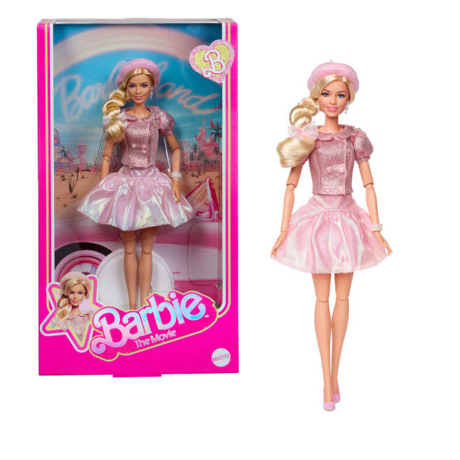 Barbie The Movie Doll, Margot Robbie As Barbie, Collectible Doll Wearing Pink Blouse & Skirt Set - Image 1 of 6