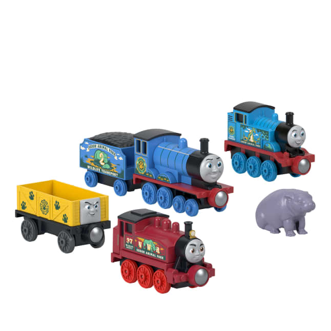 Thomas & Friends By Fisher Price Sodor Animal Park Die-Cast Multipack With Toy Trains & Hippo Toy - Image 1 of 
