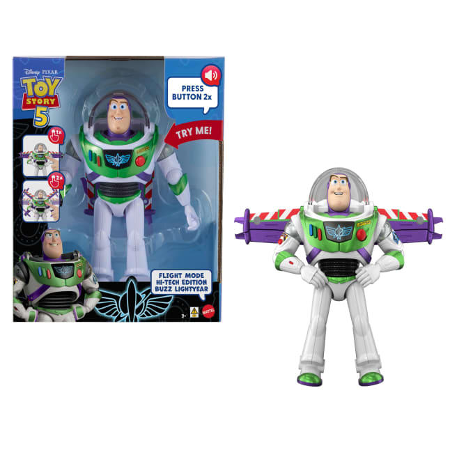 Disney And Pixar Toy Story 12” Scale Flight Mode Hi-Tech Edition Buzz Lightyear, 35+ Sounds - Image 1 of 6