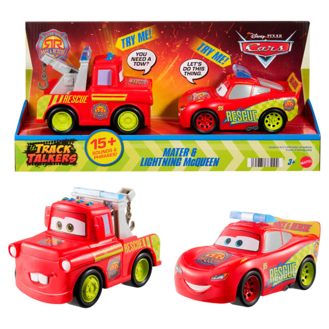 Disney And Pixar Cars Radiator Springs Race & Rescue Track Talkers Toy Lightning Mcqueen & Mater - Image 1 of 6