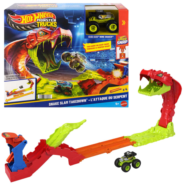 Hot Wheels Monster Trucks Pista de Juguete mordida de serpiente - Image 1 of 6