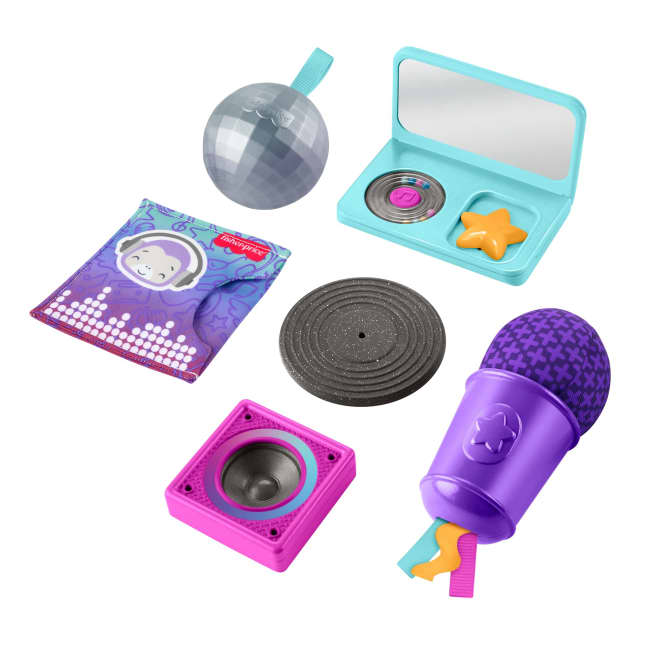 Fisher-Price Mini Me Moments DJ Gift Set, 6-Piece Sensory Baby Toys For Newborn Play - Image 1 of 6