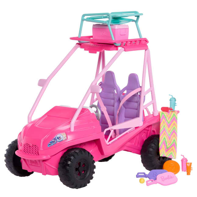 Barbie Mysteries: Beach Detectives Ultimate Beach Buggy Vehicle Playset With 10+ Accessories - Imagem 1 de 5