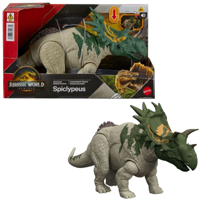 Jurassic World Dinossauro de Brinquedo Rebirth Rugido Selvagem Spiclypeus - Imagem 1 de 6