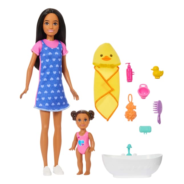 Barbie Skipper Babysitters inc. Playset With Skipper Doll, Toddler Doll, Bathtub & 6 Accessories - Image 1 of 6