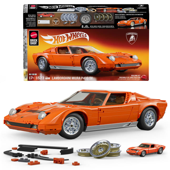 Mattel Brick Shop Hot Wheels Jogo de Construção Premium Lamborghini Miura P400 SV - Imagen 1 de 5
