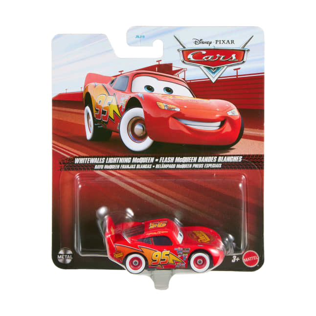Disney And Pixar's Cars Whitewalls Lightning Mcqueen Toy Car, 1:55 Scale Die-Cast Vehicle - Image 1 of 