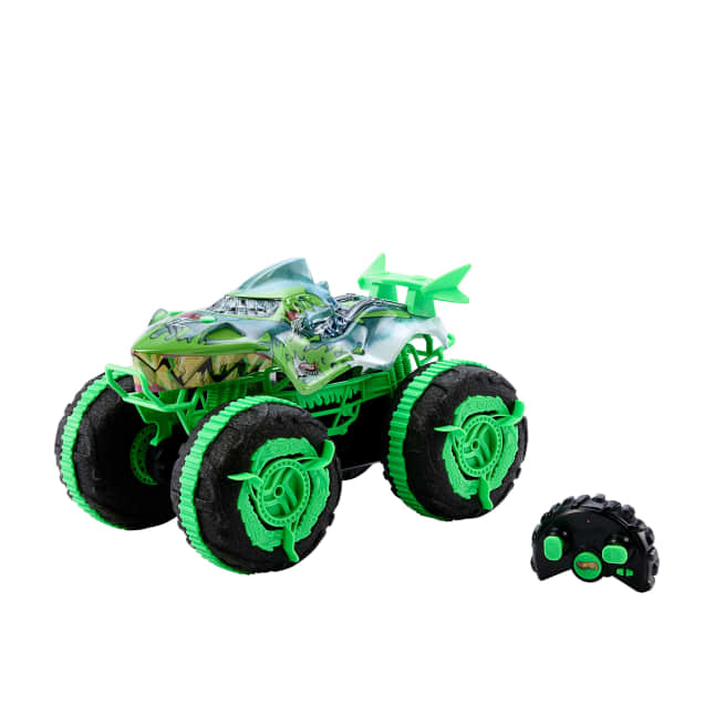 Hot Wheels Monster Trucks All-Terrain Great Bite RC, Remote-Control Toy, Drive On Land & in Water - Image 1 of 6