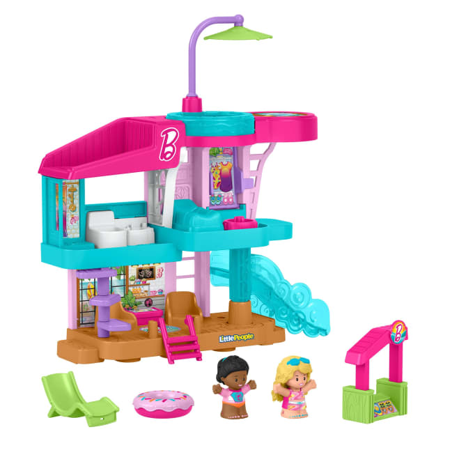 Fisher-Price Little People Barbie Beach House Toddler Playset With Figures & Accessories - Image 1 of 6