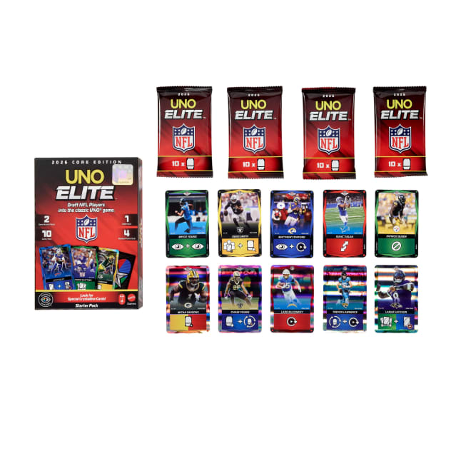 UNO Elite NFL 2026 Core Edition Starter Pack Card Game For Kids, Fans, Adults & Family Night - Image 1 of 