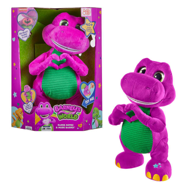 Fisher-Price Barney's World Dance Moves Music Barney Plush, 13-Inch Figure, Songs, Sounds, Lights & Soft Texture - Image 1 of 6