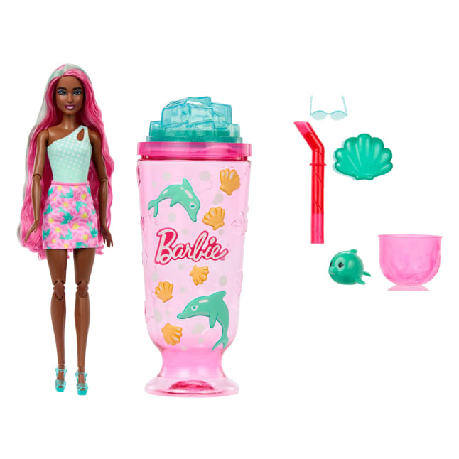 Barbie Pop Reveal Doll & Accessories, Sea Slushy Series Fashion Doll, Pet, Slime & Color Change - Image 1 of 6