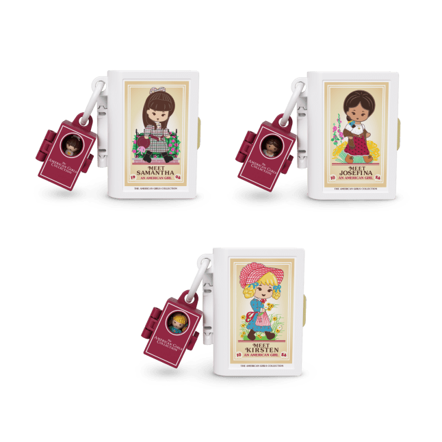 Polly Pocket X American Girl Dolls & Playset, 3-Pack With Keychain, Samantha, Kirsten, And Josefina - Image 1 of 6