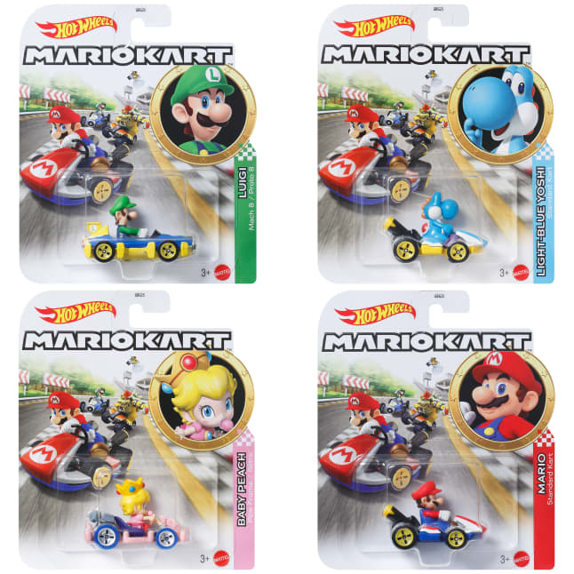 Hot Wheels Mario Kart Veículo de Brinquedo Coleção de Personagens Surpresa - Imagen 1 de 6