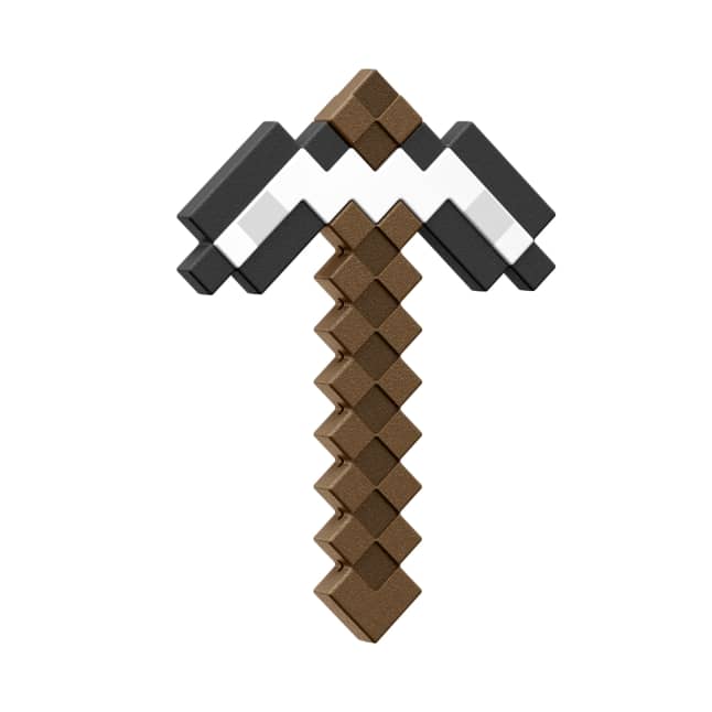 Minecraft Iron Pickaxe Battle Toy, Kid-Sized For Role-Play & Costumes, Inspired By The Video Game - Imagen 1 de 6