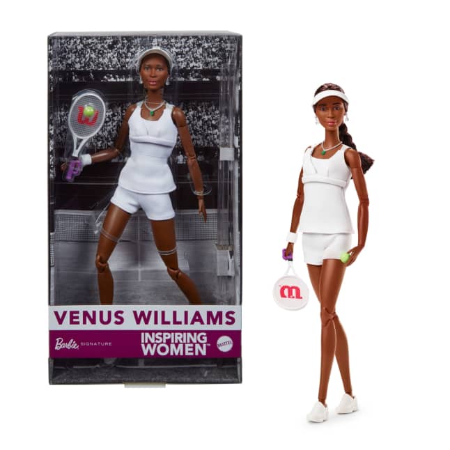 Barbie® Poupée Venus Williams Barbie® Femmes D’Exception Dans Sa Tenue de Tennis, Avec Raquette et Coffret de Présentation - Imagen 1 de 6