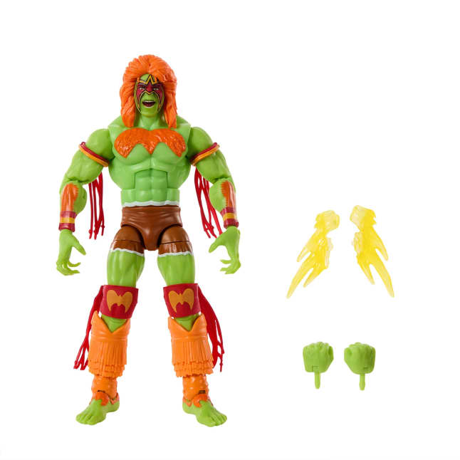 WWE X Street Fighter Ultimate Warrior Action Figure & Accessories, 6-Inch Collectible Blanka Mashup Set - Image 1 of 6