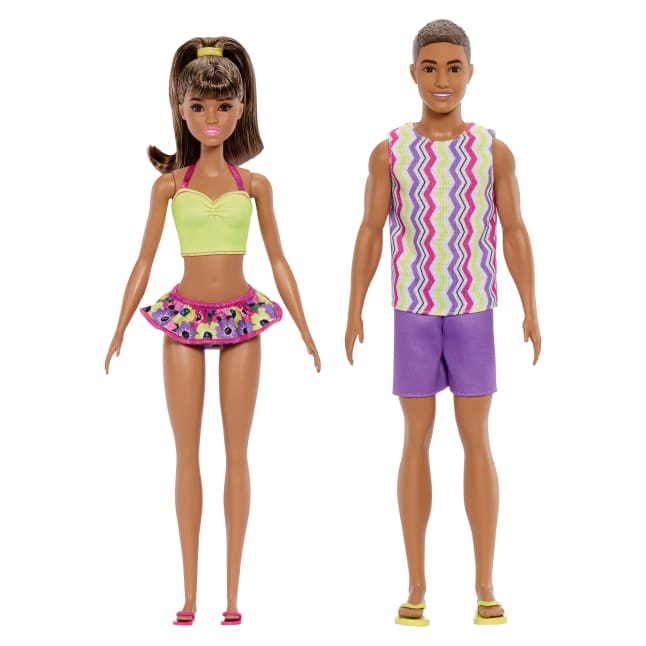Barbie Style Barbie And Ken Fashion Dolls Set With Beach inspired Looks And Accessories - Image 1 of 6