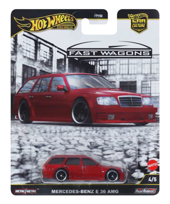 Hot Wheels Premium Car Culture Fast Wagons 1:64 Scale Die-Cast Mercedes-Benz Amg E 36 Estate Vehicle - Imagen 1 de 2