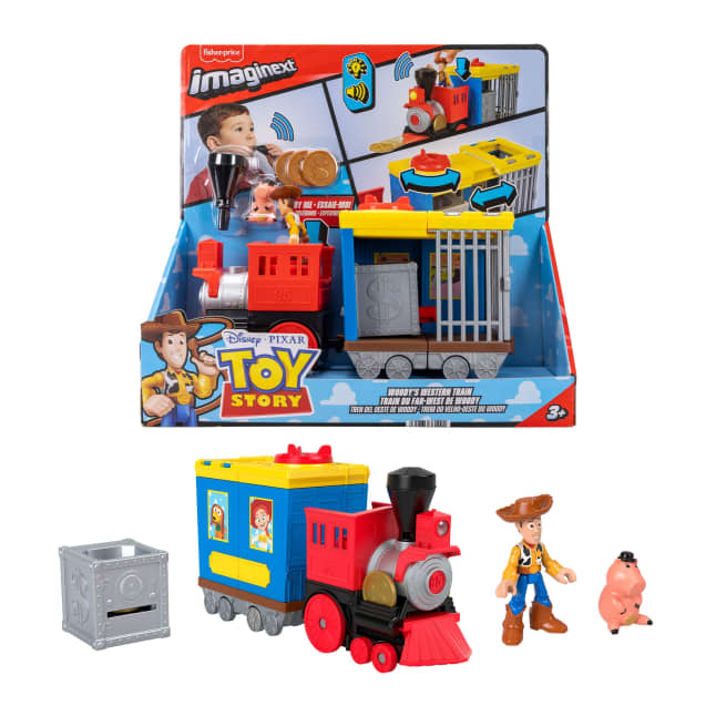 Imaginext Toy Story Woody's Round Up Train Toy Vehicle With Lights & Sounds, Figures - Imagen 1 de 6