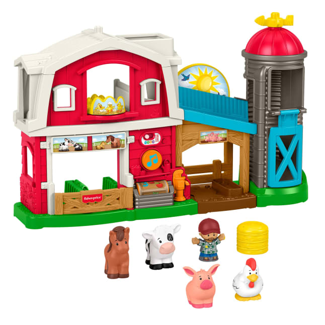 Fisher-Price Little People Caring Fun Animal Farm Playset Toddler Learning Toy, 6 Play Pieces - Image 1 of 6