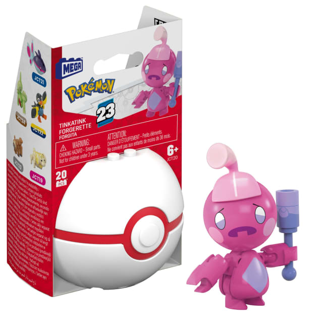 MEGA Pokémon Jogo de Construção Pokébola Colecionável Tinkatink - Imagem 1 de 6